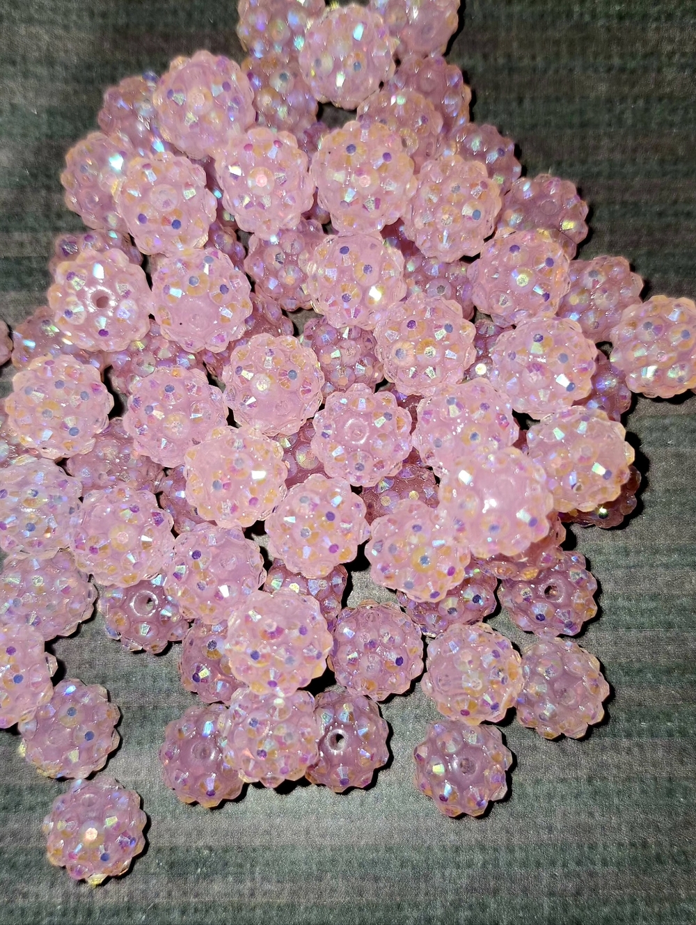Sparkling Pink AB Resin Beads - 12mm